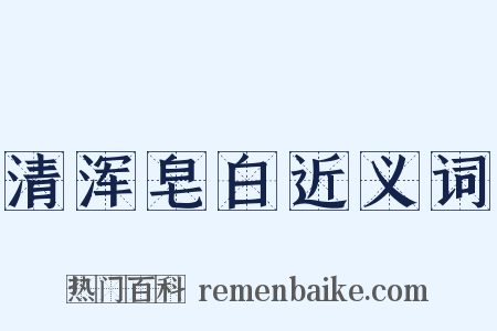 清浑皂白近义词是什么意思的图片
